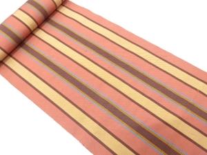 アンティーク　縞模様織り出し　八寸帯地反物